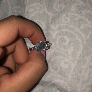 Sterling ring with blue topaz